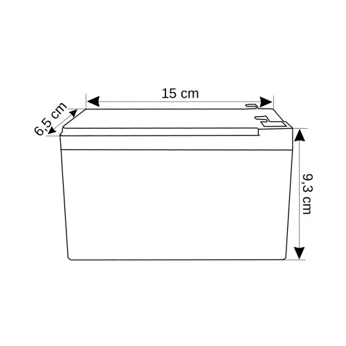 Mervesan 12V 7AH Kuru Tip Akü - 3
