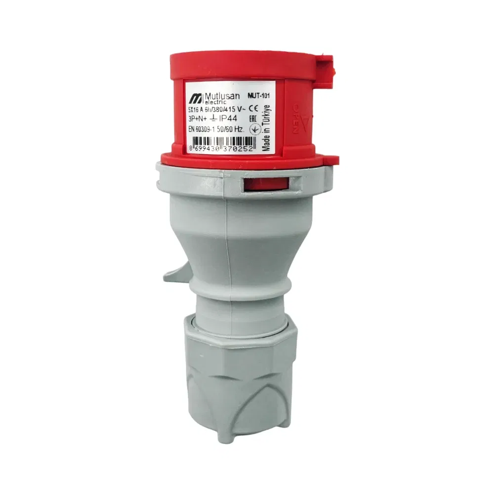 Mutlusan 5x16A Cee Norm Düz Erkek Fiş (010 083 000516) - 2