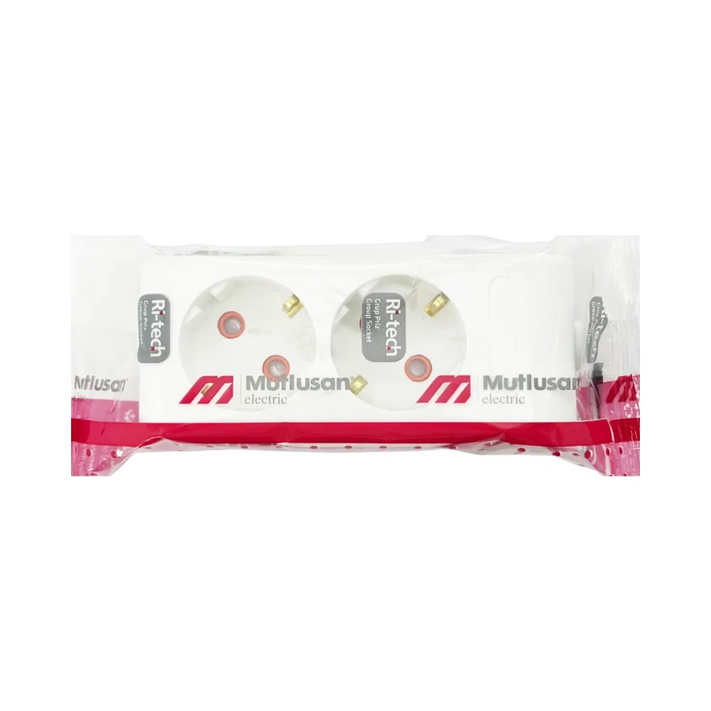 Mutlusan 2'li Topraklı Grup Priz (Klemensli) - 3