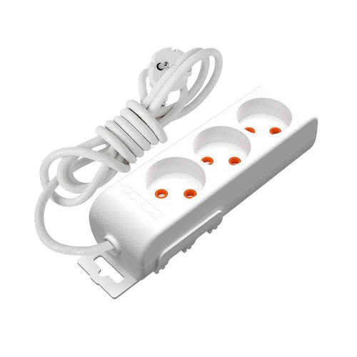 Mutlusan 3'lü Topraklı Grup Priz (2m Kablolu) - Mutlusan