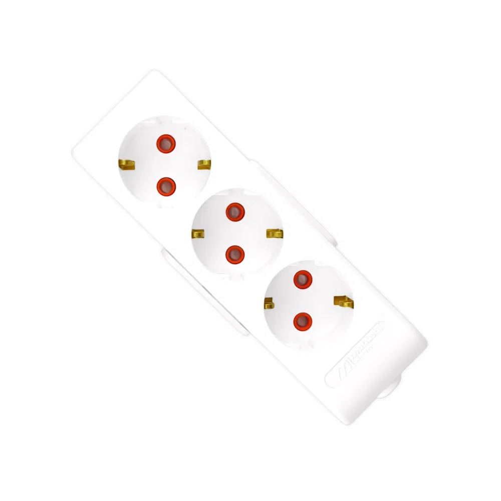 Mutlusan 3'lü Topraklı Grup Priz (Klemensli) - 1