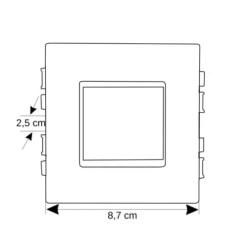 Mutlusan 45x45 100x37/50 Tekli Priz Montaj Seti (001 047 070001 00 00)) - 3