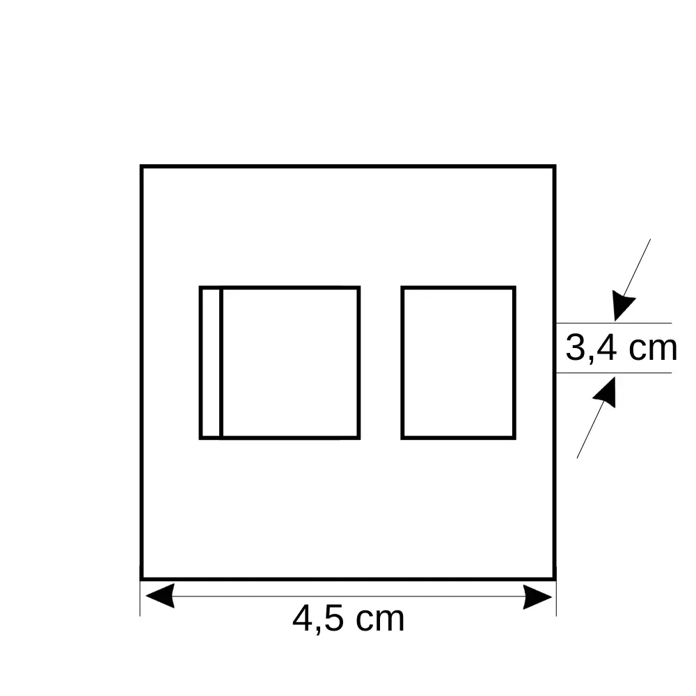 Mutlusan 45x45mm Tekli Faceplate (Data&Telefon Kapağı) (888 049 050013) - 3