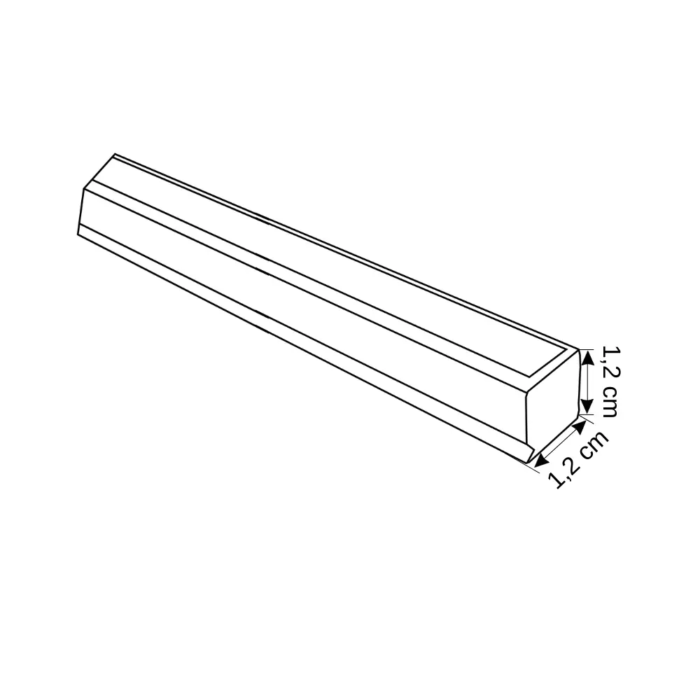 Mutlusan Canalex 12x12mm Yapışkanlı Plastik Kablo Kanalı-1m (001 157 012012 20 00) - 2