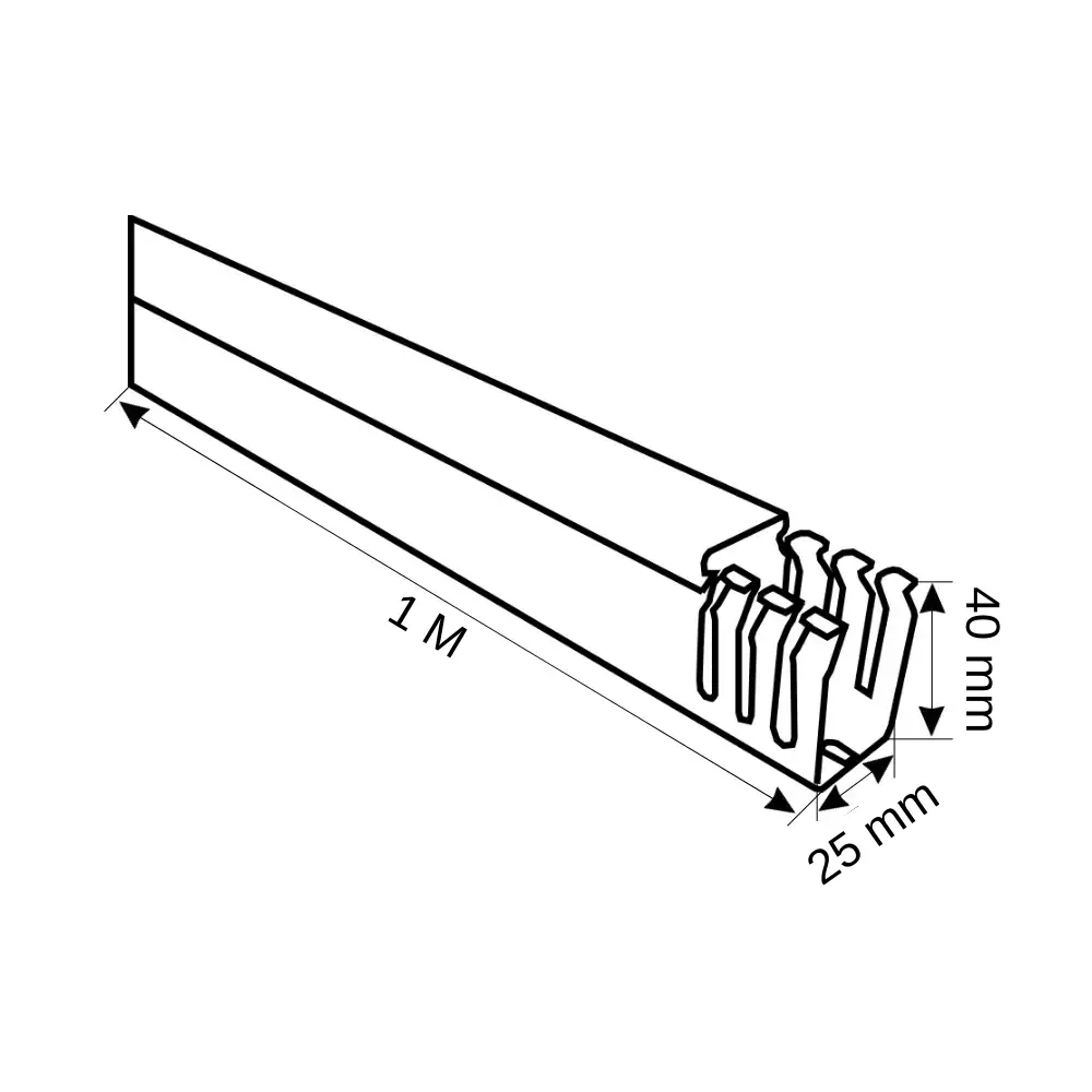 Mutlusan Gri 25x40mm Delikli Kablo Kanalı-1m (001 005 025040 XX 17) - 3