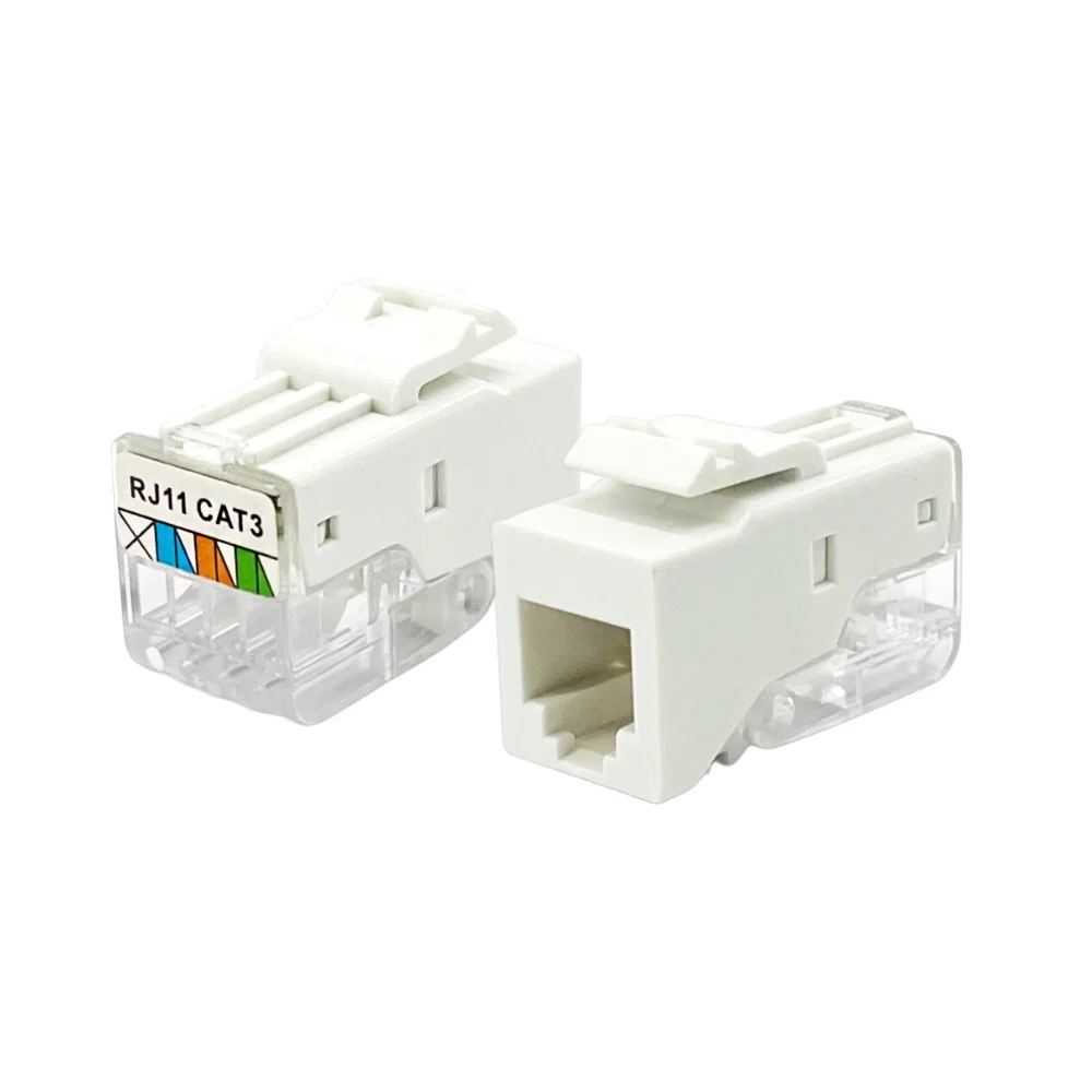 CAT3 Keystone Jack RJ11-RJ12 Data Prizi EL-2091 - 1