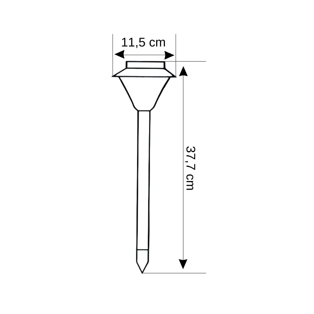 Noas 7W Miranda Solar Bahçe Aydınlatma Armatürü 40cm (Beyaz)YL74-1021-S - 3