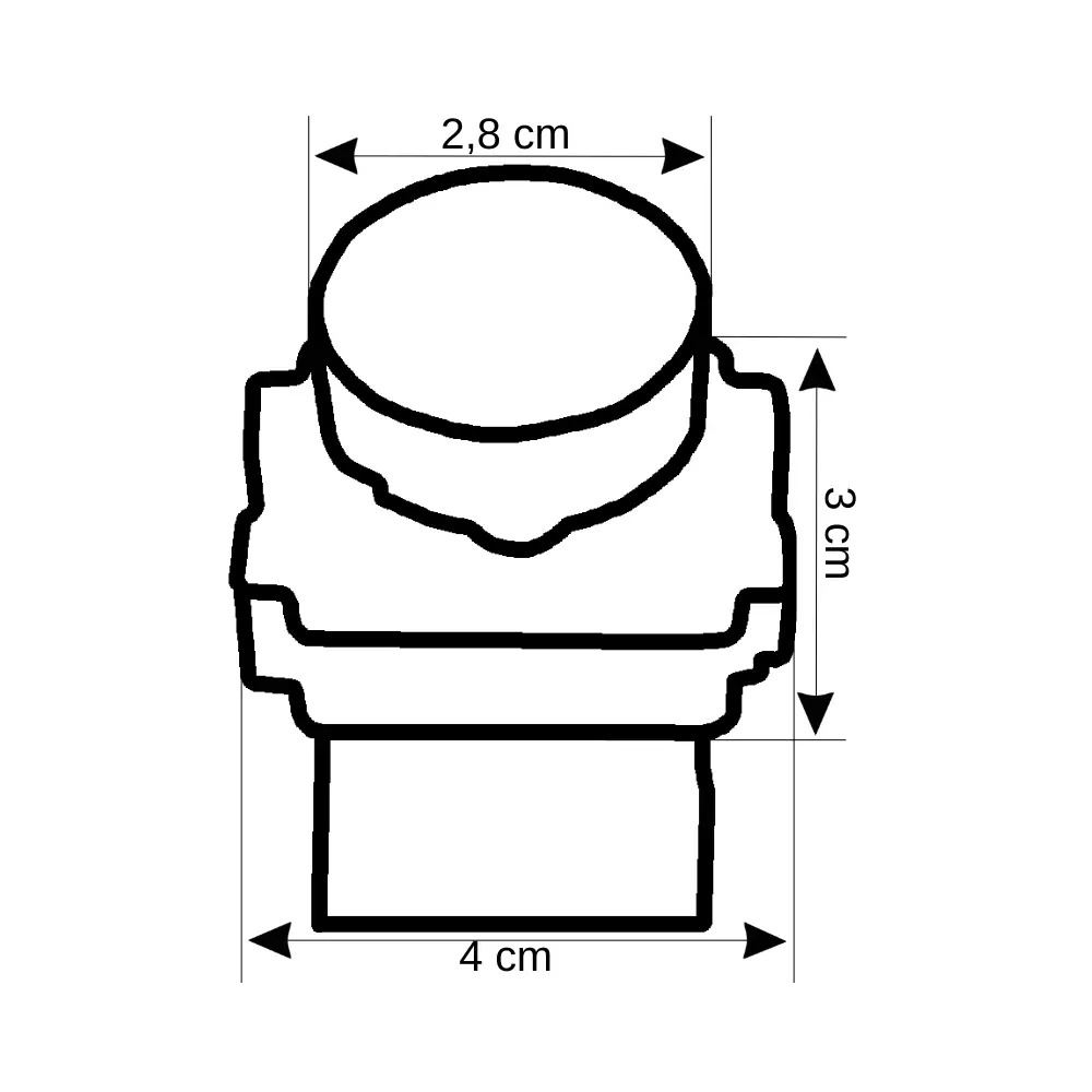 Oag 22mm Kırmızı Stop Butonu - 2