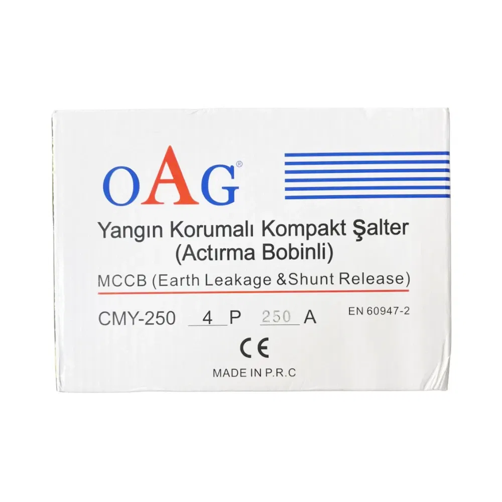Oag 4X250A 50kA Yangın Korumalı Kompakt Şalter (Açtırma Bobinli) - 4