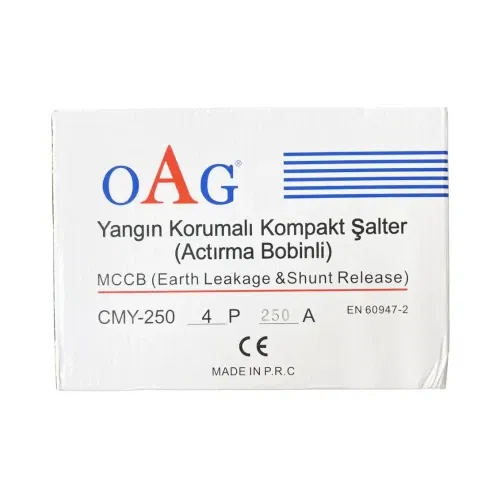 Oag 4X250A 50kA Yangın Korumalı Kompakt Şalter (Açtırma Bobinli) - 4