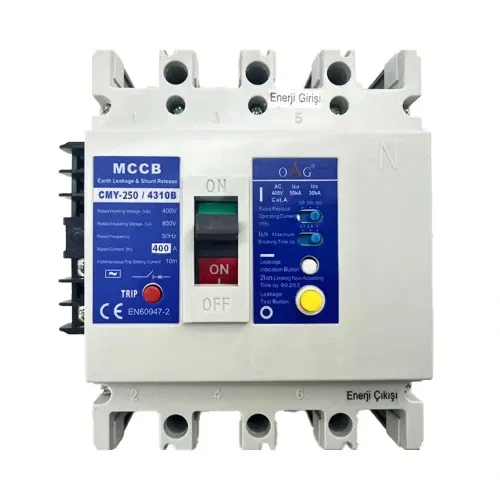 Oag 4X400A 65kA Yangın Korumalı Kompakt Şalter (Açtırma Bobinli) - 1