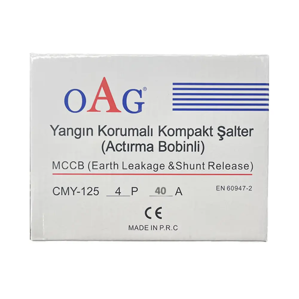 Oag 4X40A 50kA Yangın Korumalı Kompakt Şalter (Açtırma Bobinli) - 4