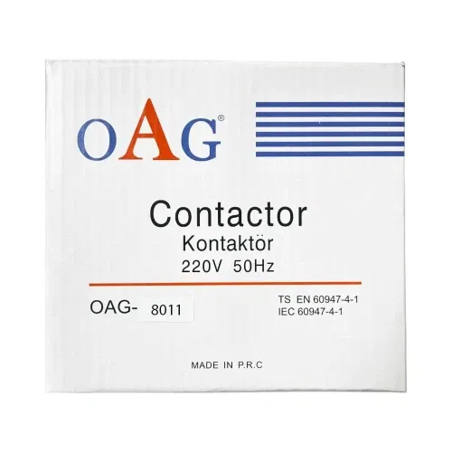 Oag 80A 37kW 1NA 1NK Güç Kontaktörü D8011 - 4