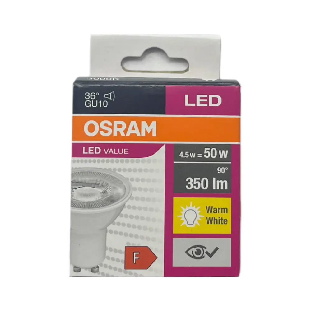 Osram 4,5W 36D Led Çanak Ampul GU10 Duy 3000K (Günışığı) - 3