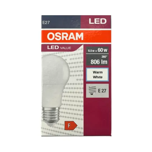 Osram 8,5W CLA60 Led Ampul E27 Duy 3000K (Günışığı) - 3