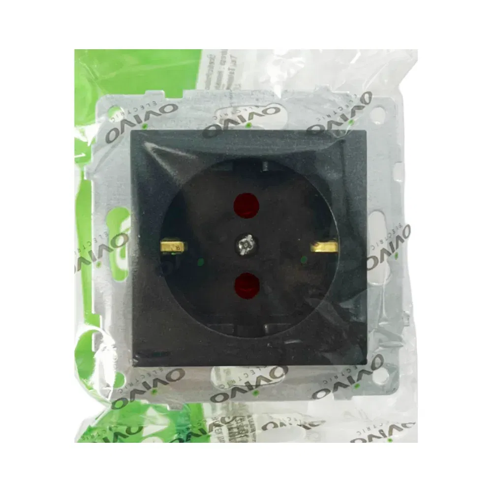 Ovivo Grano Çocuk Korumalı Topraklı Priz Mekanizma Siyah (Çerçeve Hariç) - 3