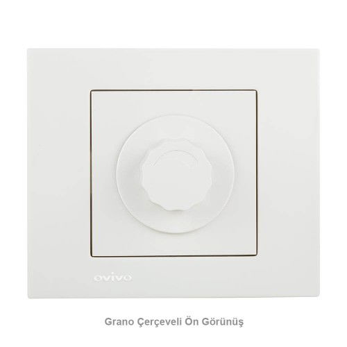 Ovivo Grano/Mina Dimmer 800W Mekanizma Beyaz (Çerçeve Hariç) - 2