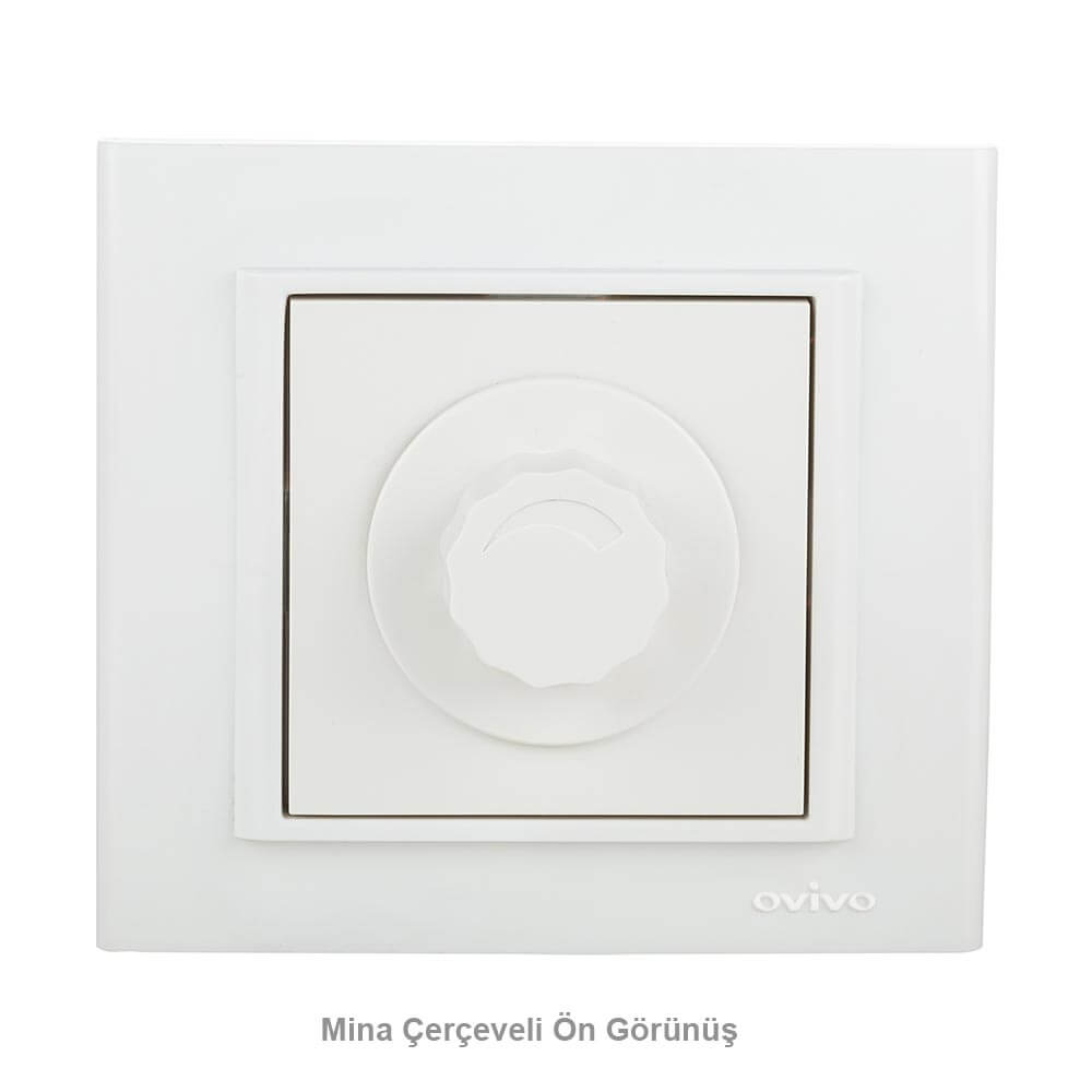 Ovivo Grano/Mina Dimmer 800W Mekanizma Beyaz (Çerçeve Hariç) - 4