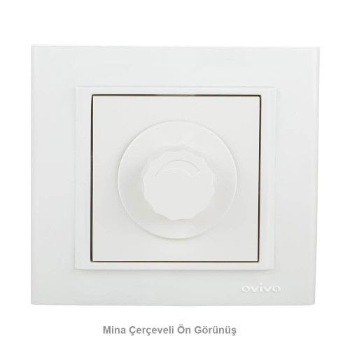 Ovivo Grano/Mina Dimmer 800W Mekanizma Beyaz (Çerçeve Hariç) - 4