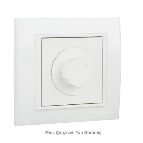 Ovivo Grano/Mina Dimmer 800W Mekanizma Beyaz (Çerçeve Hariç) - 5