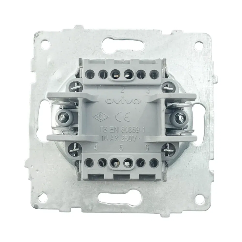 Ovivo Grano Zil Anahtarı Mekanizma Siyah (Çerçeve Hariç) - 2