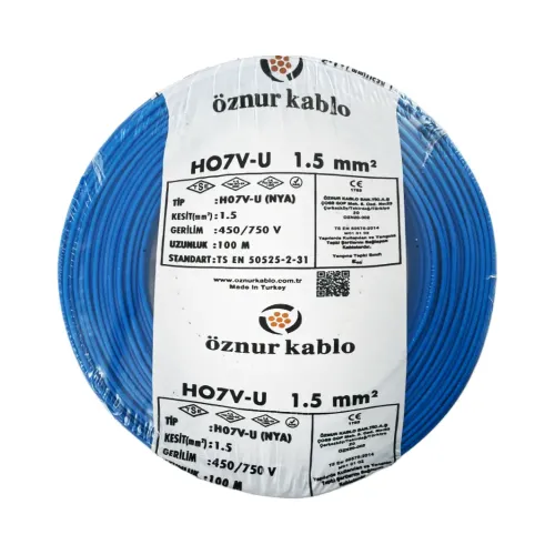 Öznur 1,5 mm NYA Kablo-100m (Mavi) - Öznur