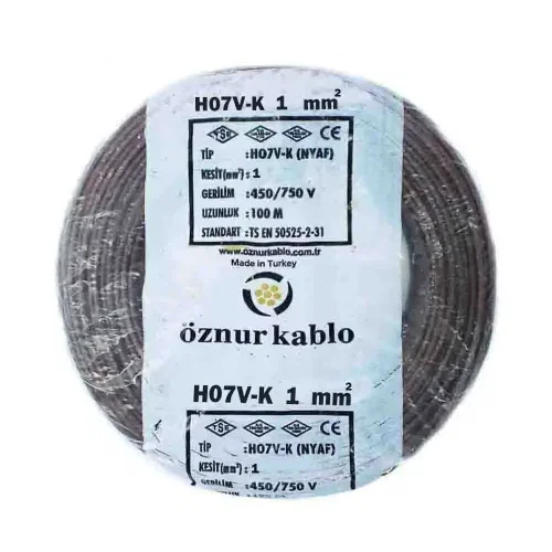 Öznur 1X1 mm NYAF Kablo-100m (Kahve) - Öznur