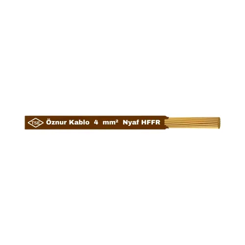 Öznur 1x4 mm NYAF Kablo Halogen Free-1m (Kahve) - Öznur