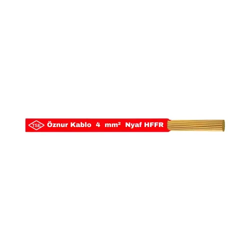 Öznur 1x4 mm NYAF Kablo Halogen Free -1m (Kırmızı) - Öznur