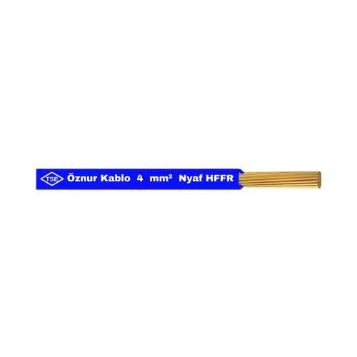 Öznur 1x4 mm NYAF Kablo Halogen Free-1m (Mavi) - Öznur