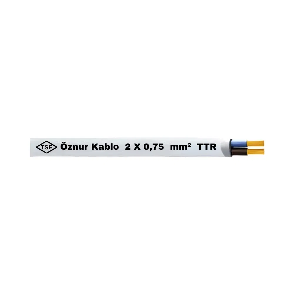 Öznur 2X0,75 mm TTR Kablo-1m (Beyaz) - 1