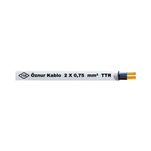 Öznur 2X0,75 mm TTR Kablo-1m (Beyaz) - Öznur