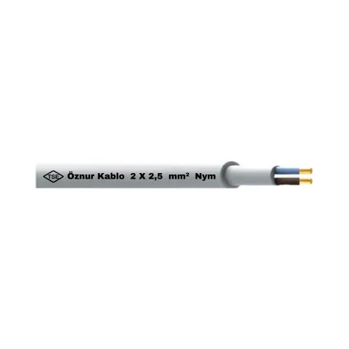 Öznur 2X2,5 mm NYM (Antigron) Kablo-1m - Öznur
