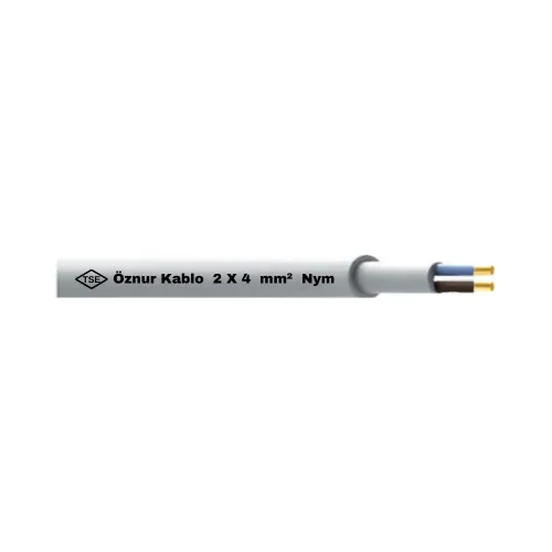Öznur 2X4 mm NYM (Antigron) Kablo-1m - Öznur