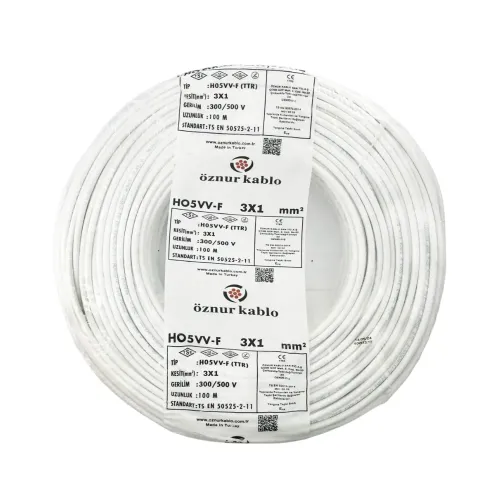 Öznur 3X1 mm TTR Kablo-100m (Beyaz) - Öznur