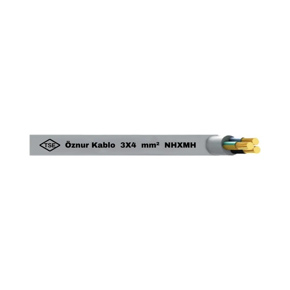 Öznur 3X4 mm NHXMH (Antigron) Kablo-1m - 1