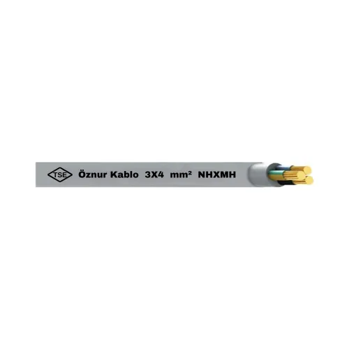 Öznur 3X4 mm NHXMH (Antigron) Kablo-1m - Öznur