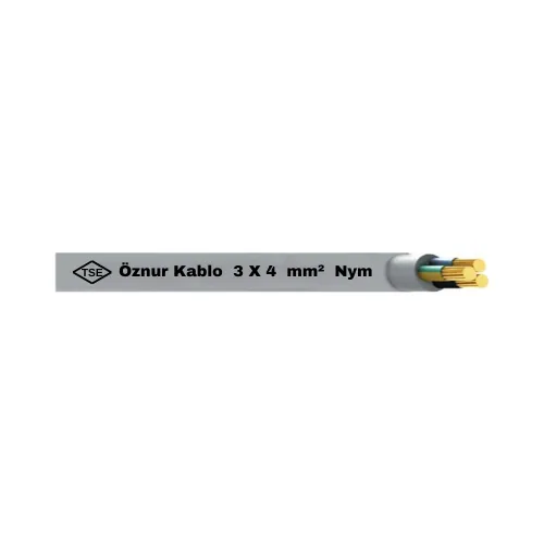 Öznur 3X4 mm NYM (Antigron) Kablo-1m - Öznur