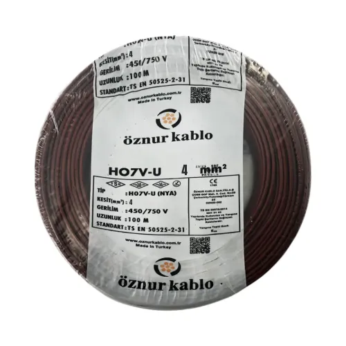 Öznur 4 mm NYA Kablo-100m (Kahve) - Öznur