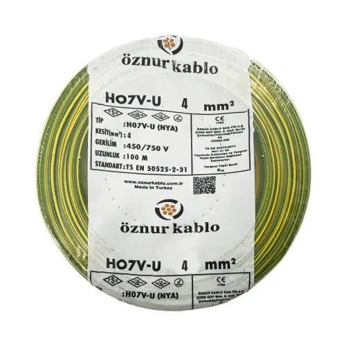 Öznur 4 mm NYA Kablo-100m (Sarı/Yeşil) - Öznur