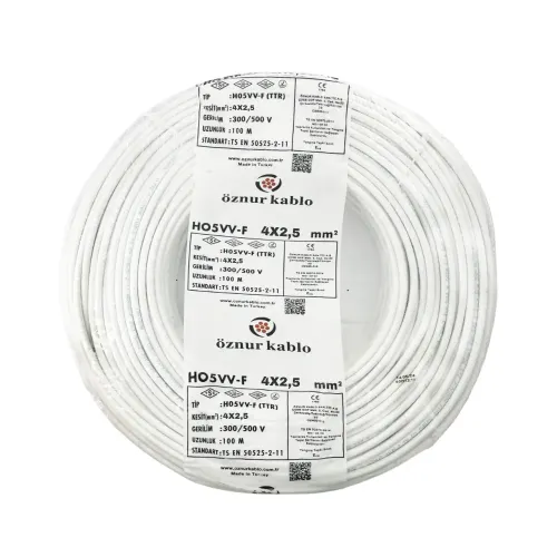 Öznur 4X2,5 mm TTR Kablo-100m (Beyaz) - Öznur