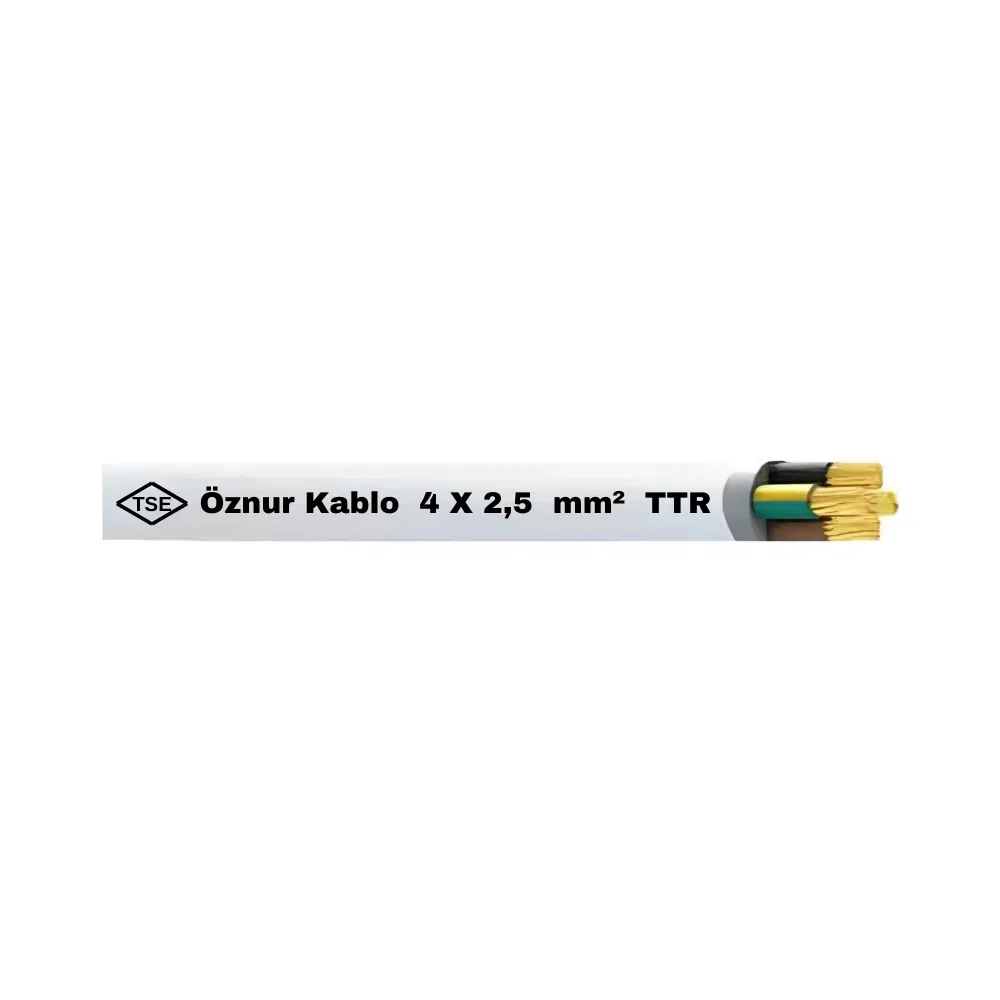 Öznur 4X2,5 mm TTR Kablo-1m (Beyaz) - 1