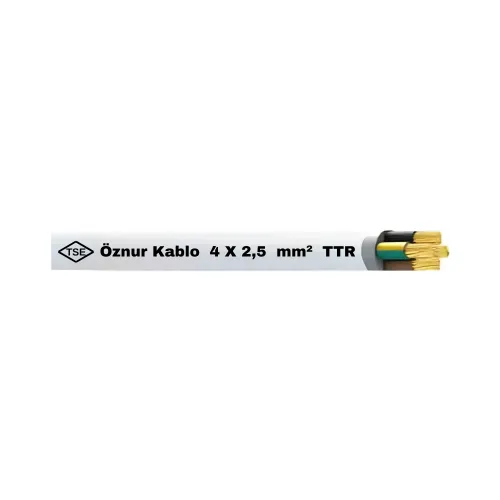 Öznur 4X2,5 mm TTR Kablo-1m (Beyaz) - Öznur