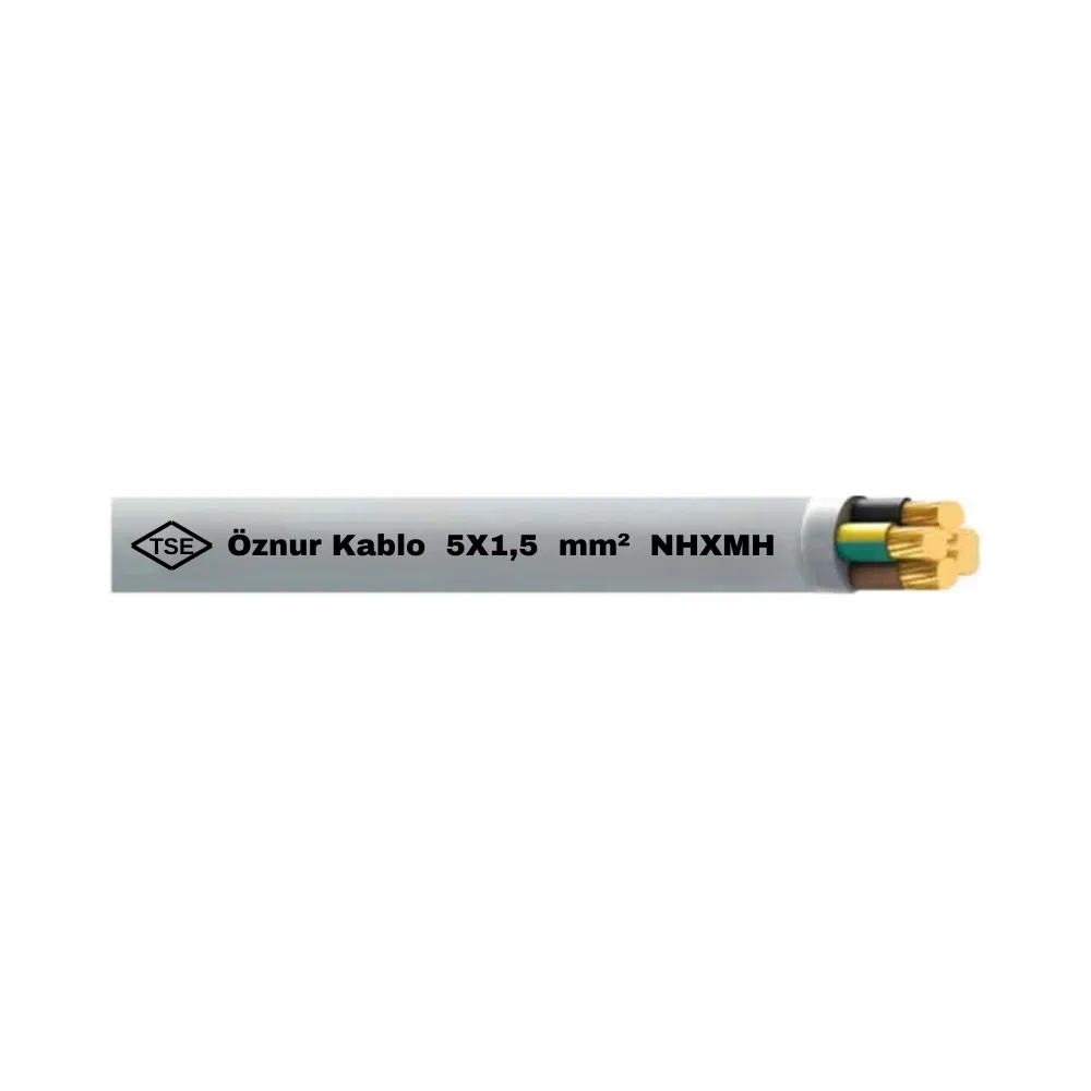 Öznur 5X1,5 mm NHXMH (Antigron) Kablo-1m - 1