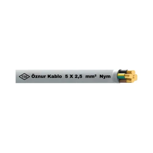 Öznur 5X2,5 mm NYM (Antigron) Kablo-1m - Öznur