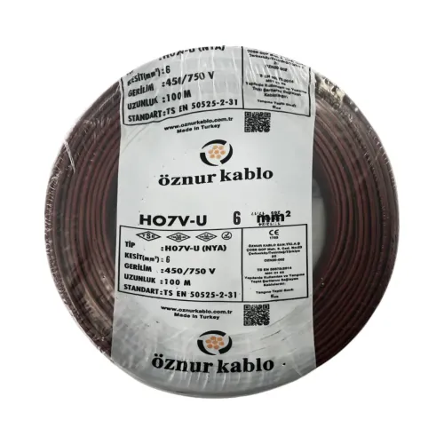 Öznur 6 mm NYA Kablo-100m (Kahve) - Öznur