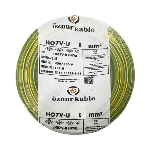 Öznur 6 mm NYA Kablo-100m (Sarı/Yeşil) - Öznur