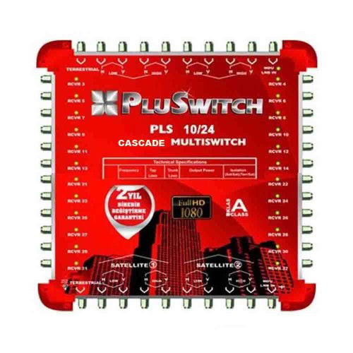Pluswitch 10/24'lü Tv Santrali Kaskatlı - Pluswitch