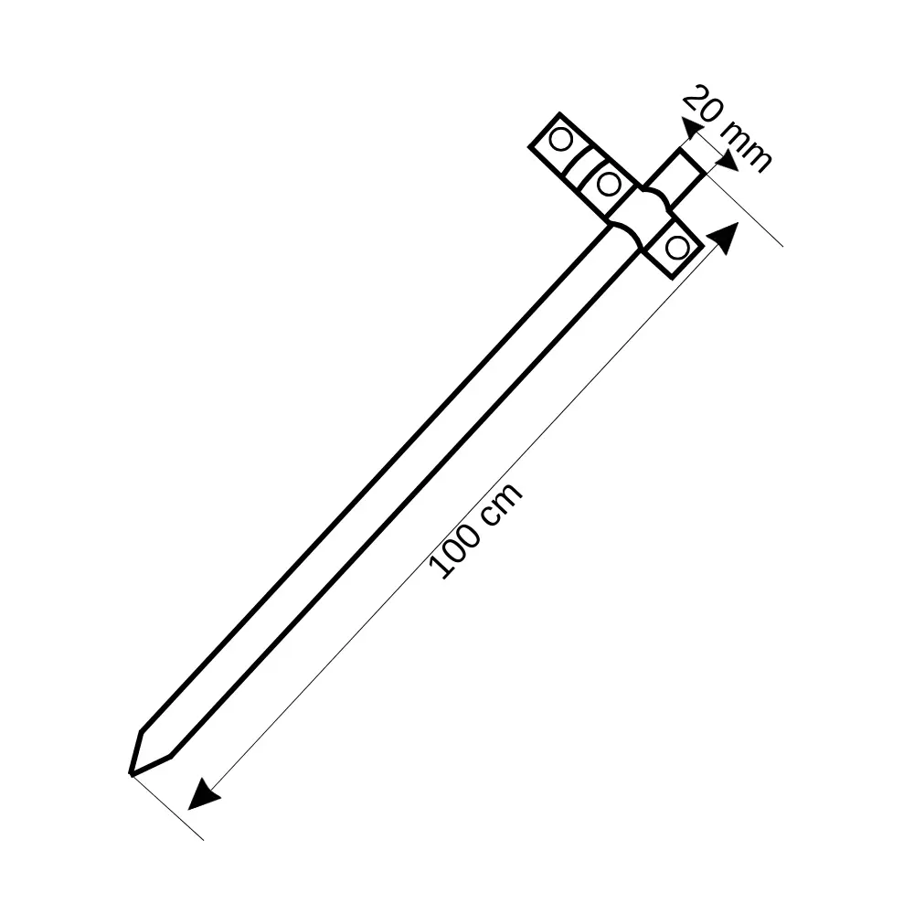 Rdk Q20mm Som Bakır Topraklama Çubuğu-100cm - 2