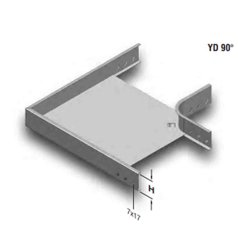 Rdk 10'luk Pregalvaniz 100x40mm Saç Kablo Kanalı İçin 90'Dönüş - 1